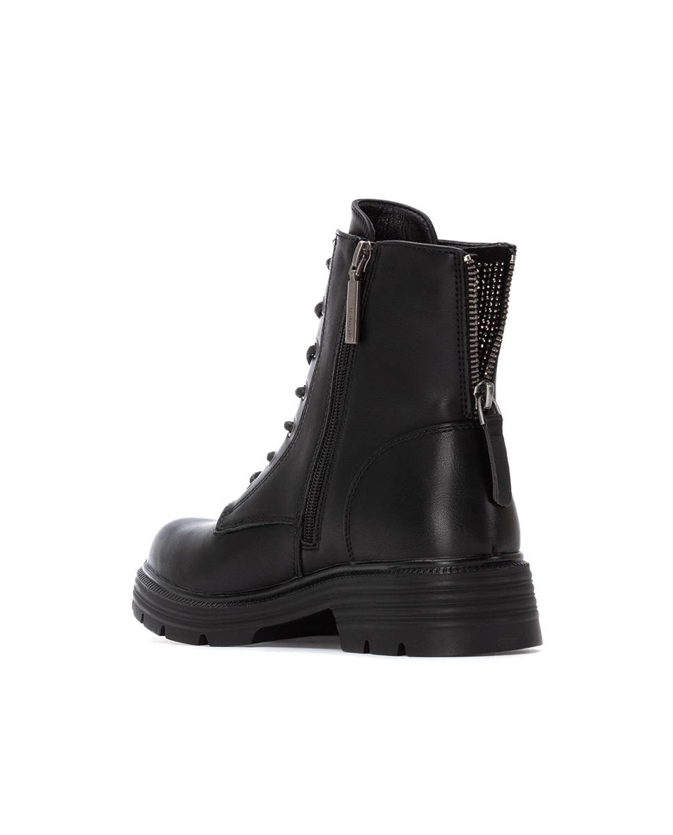 Botín militar de mujer con cordones - Refresh - Negro Negro-4