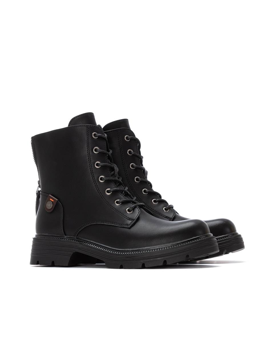 Botín militar de mujer con cordones - Refresh - Negro Negro-5