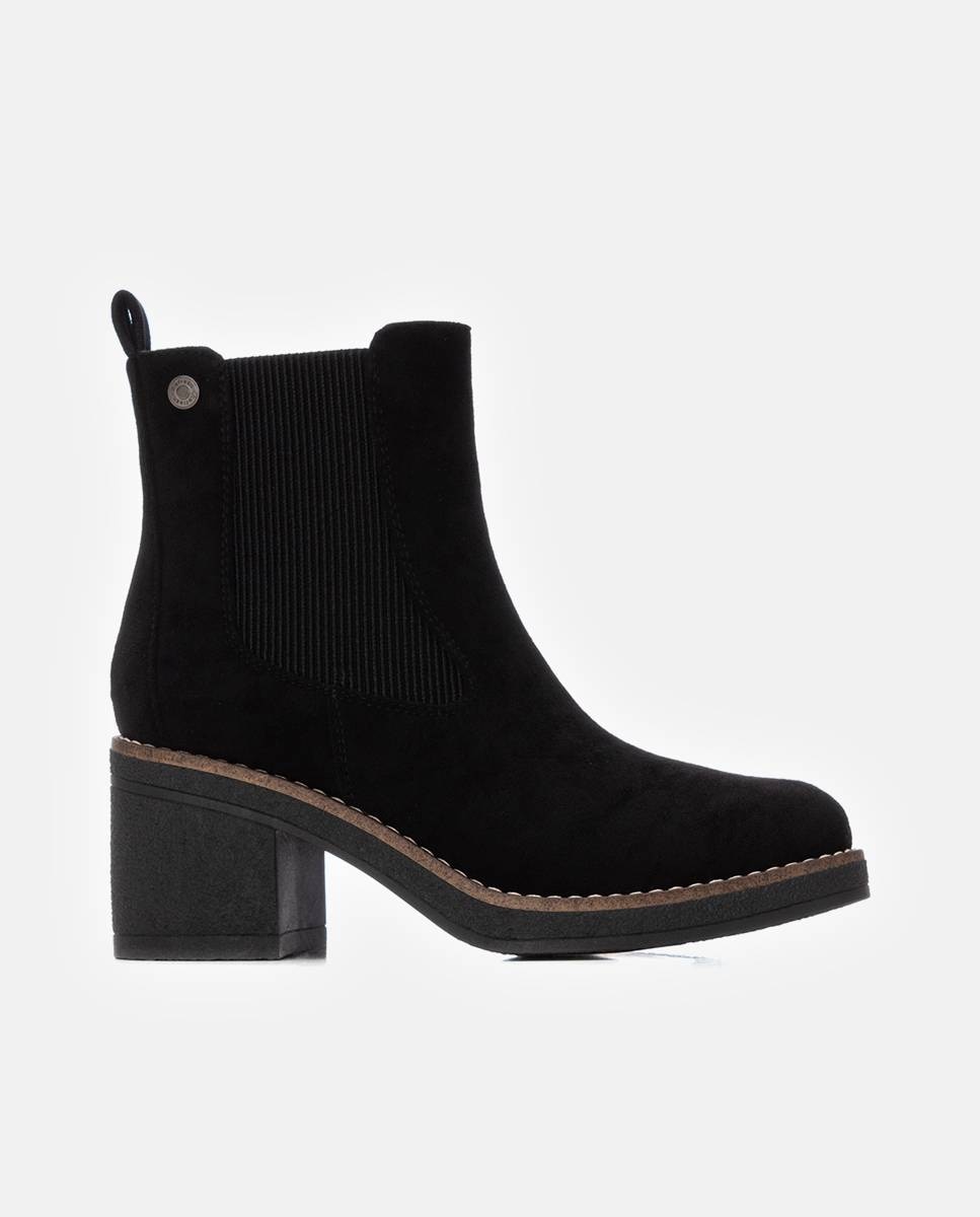 Botines de mujer con cremallera - Refresh - Negro Negro-1