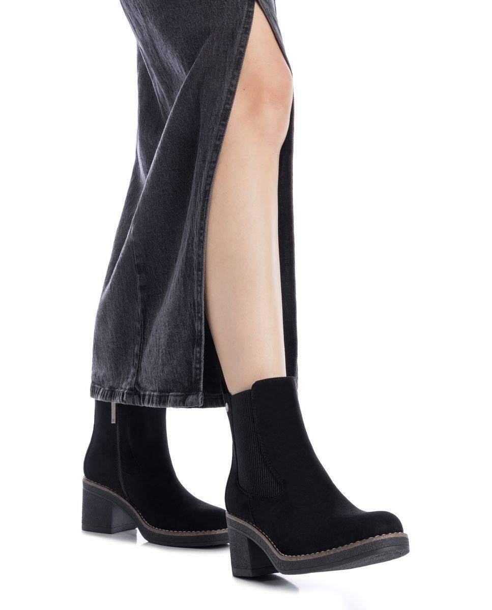 Botines de mujer con cremallera - Refresh - Negro Negro-2