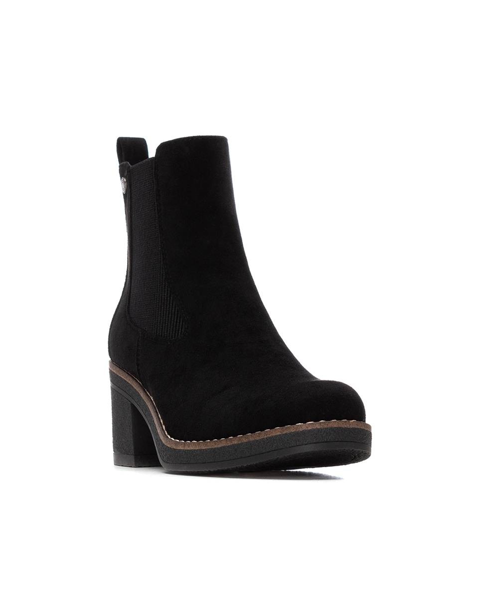 Botines de mujer con cremallera - Refresh - Negro Negro-3