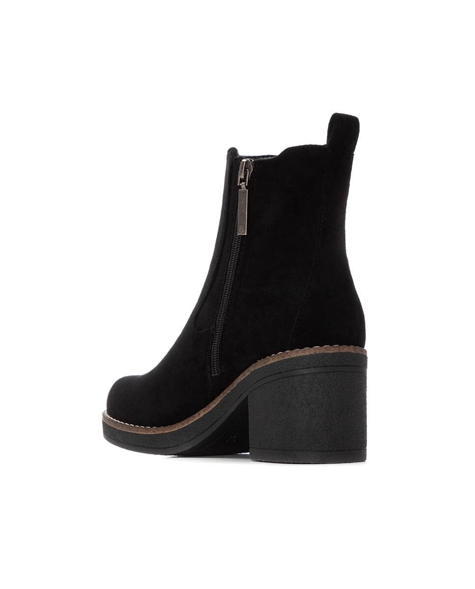 Botines de mujer con cremallera - Refresh - Negro Negro-4