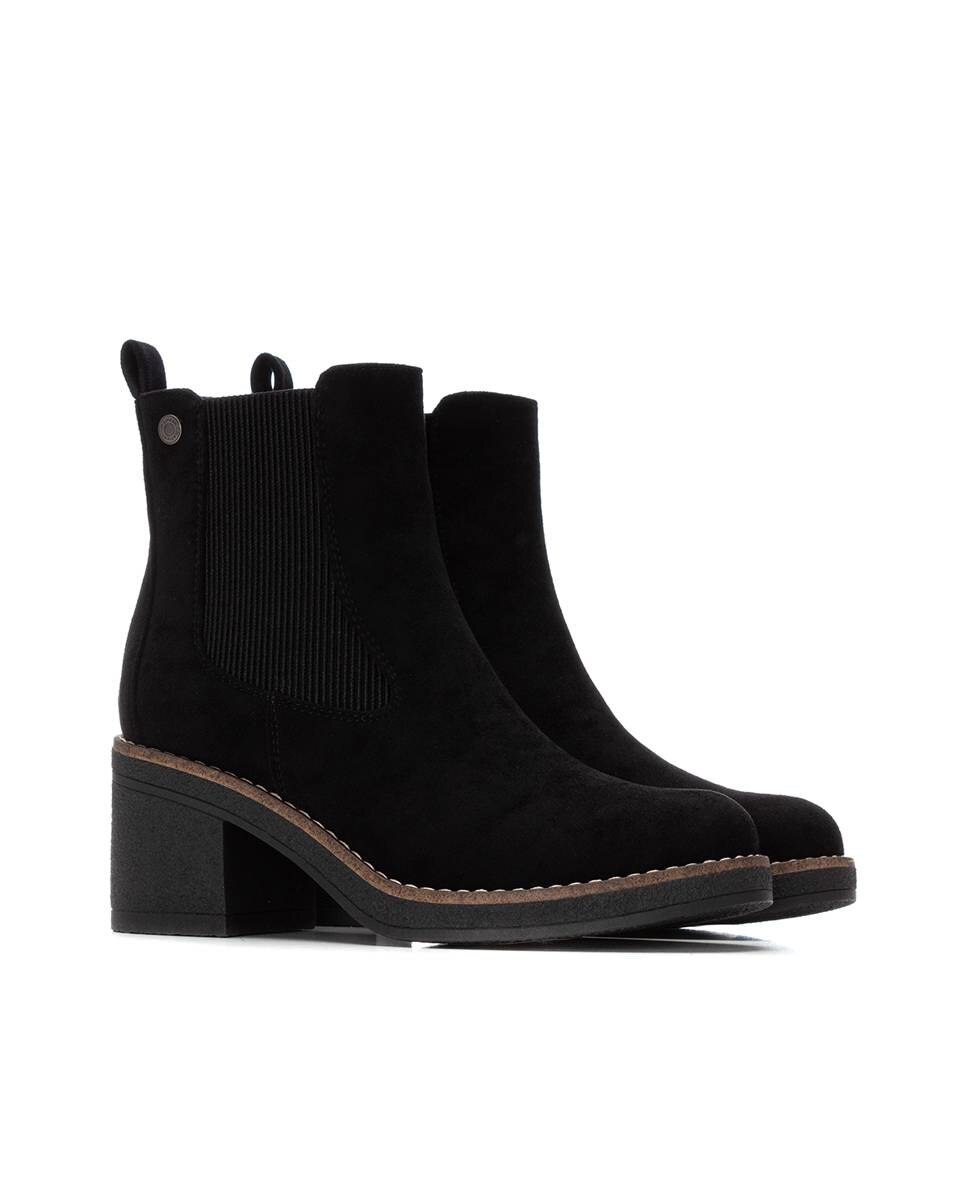 Botines de mujer con cremallera - Refresh - Negro Negro-5