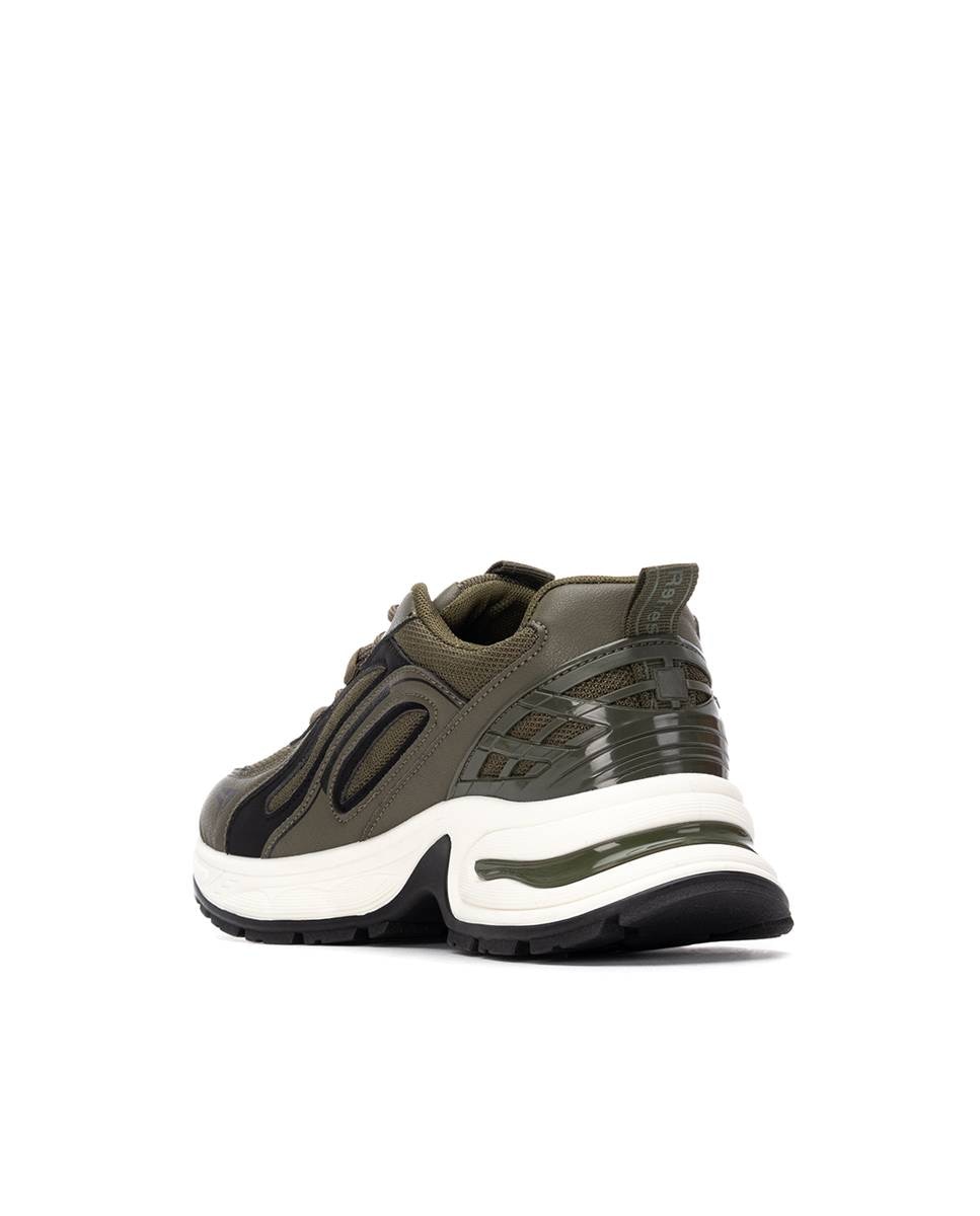Zapatilla de mujer con plataforma - Refresh - Kaki Kaki-4