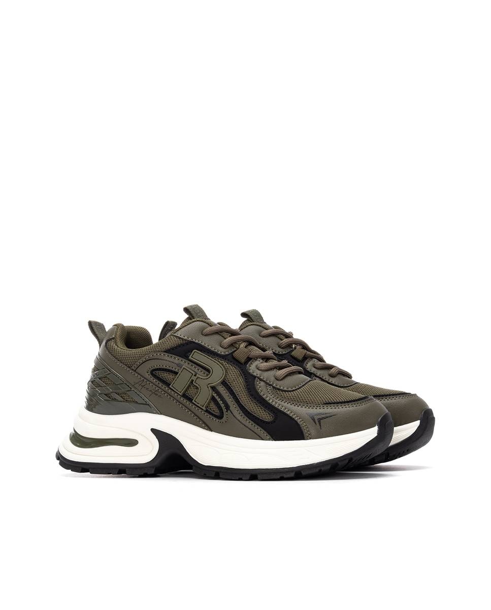 Zapatilla de mujer con plataforma - Refresh - Kaki Kaki-5