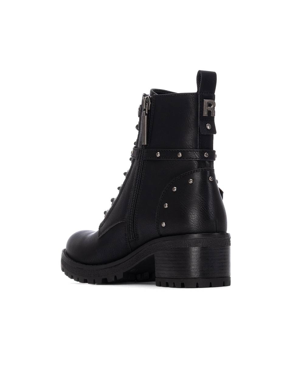 Botín de mujer con cordones - Refresh - Negro Negro-4