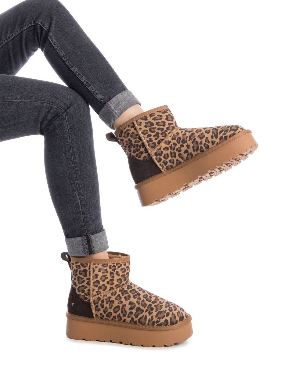 Botines de pelo de mujer de piel - Carmela - Estampado Estampado-2