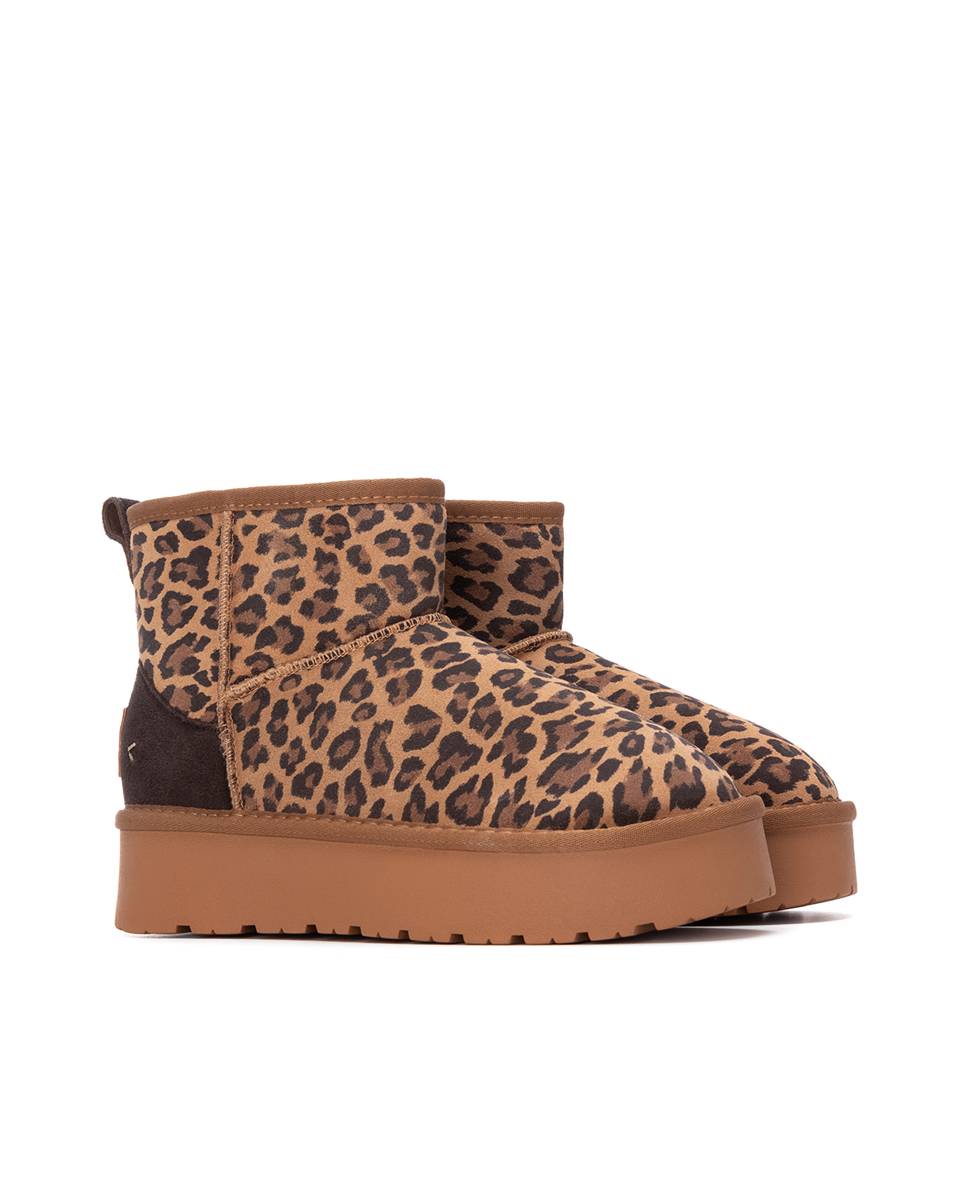Botines de pelo de mujer de piel - Carmela - Estampado Estampado-5
