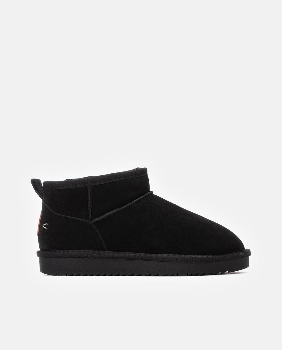 Botines con pelo de mujer de piel - Carmela - Negro Negro-1