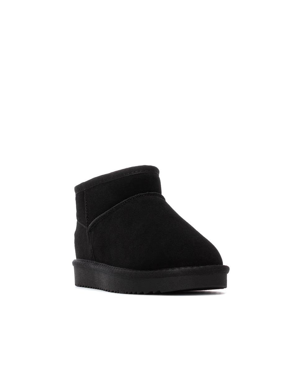 Botines con pelo de mujer de piel - Carmela - Negro Negro-3