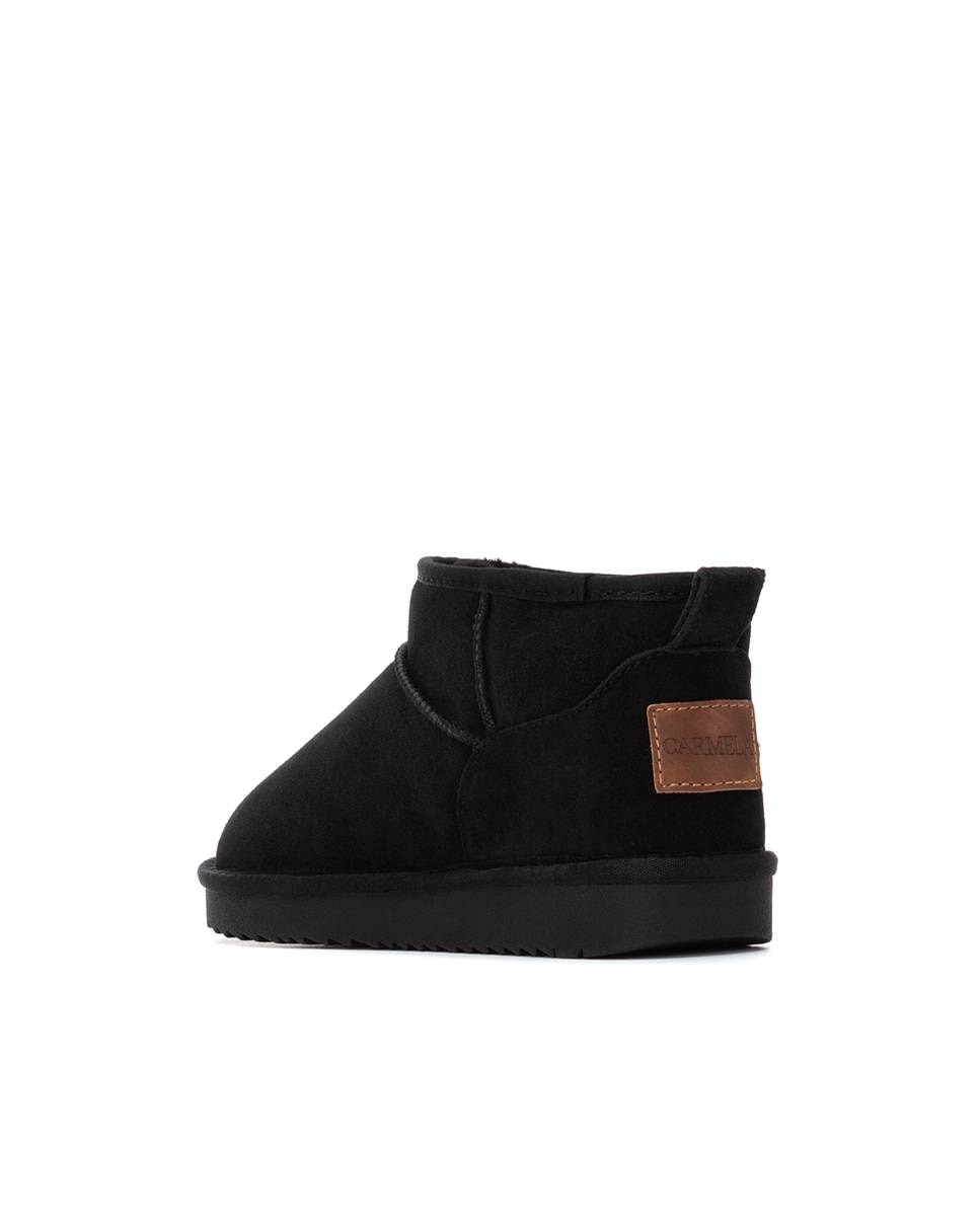 Botines con pelo de mujer de piel - Carmela - Negro Negro-4