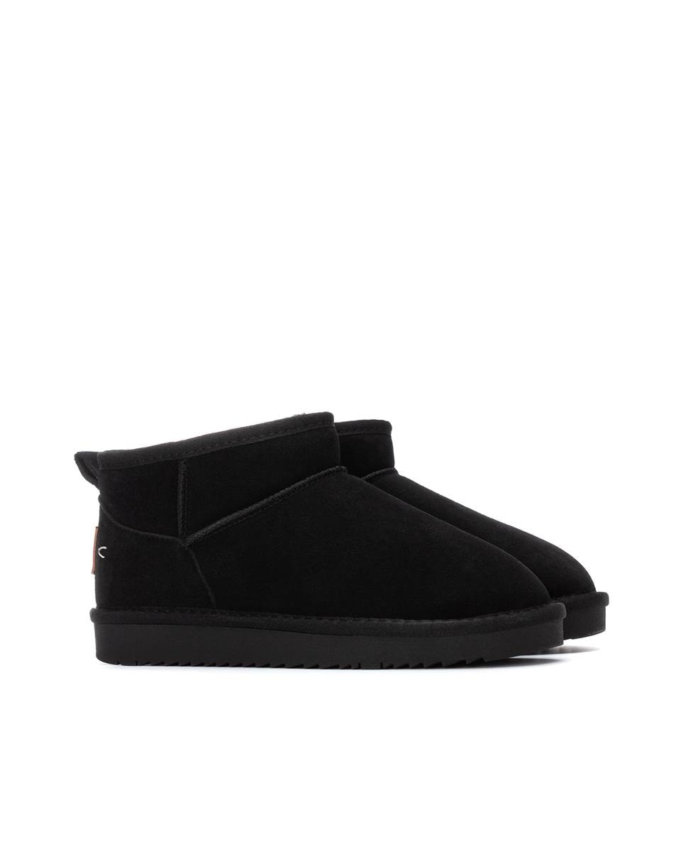Botines con pelo de mujer de piel - Carmela - Negro Negro-5