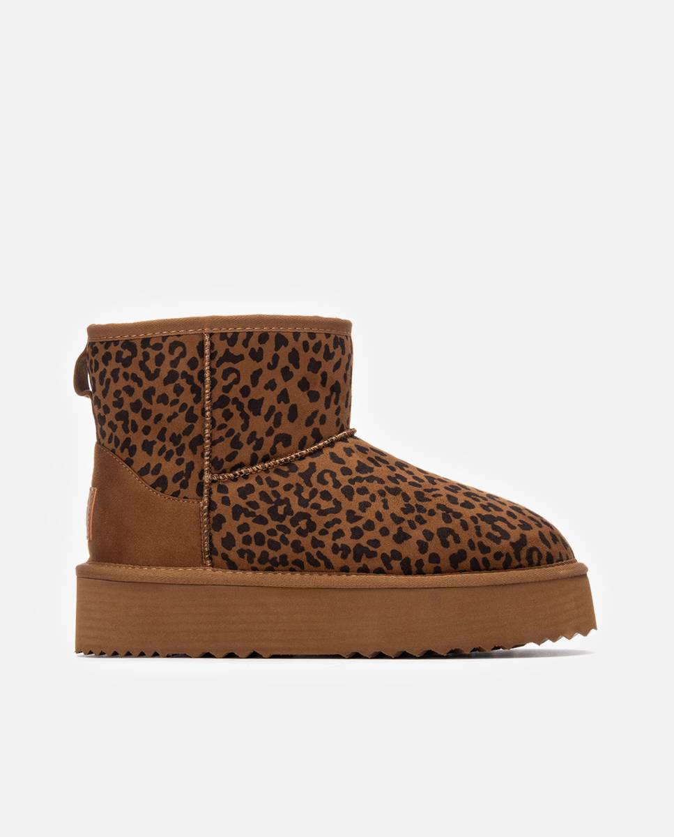 Botines de pelo de mujer australiano con plataforma - Xti - Estampado Estampado-1