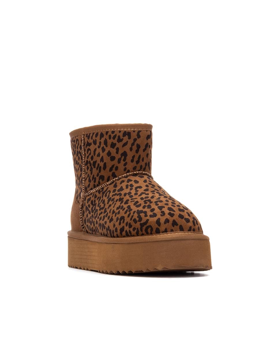 Botines de pelo de mujer australiano con plataforma - Xti - Estampado Estampado-3