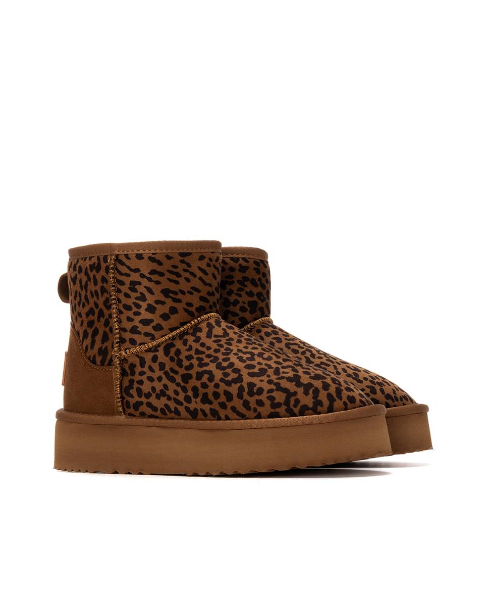 Botines de pelo de mujer australiano con plataforma - Xti - Estampado Estampado-5