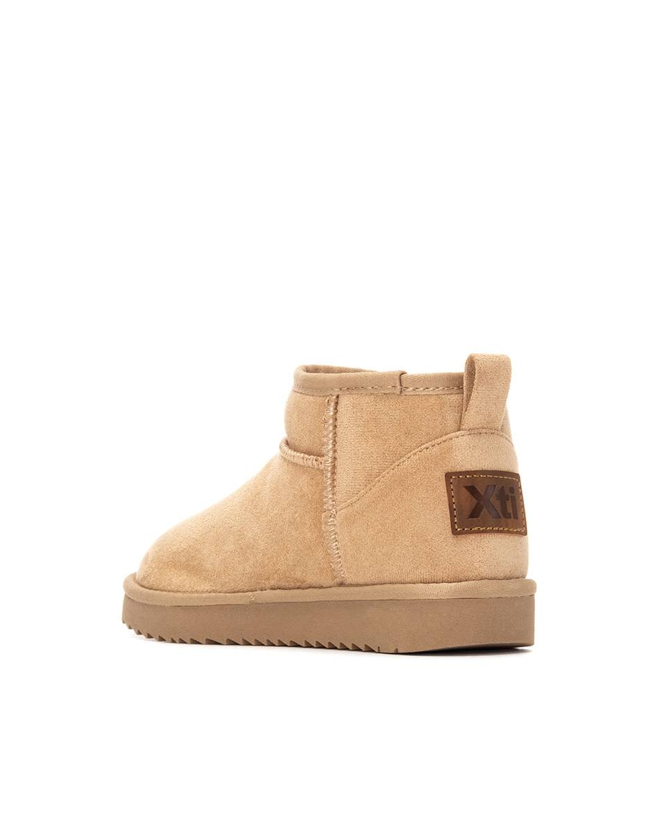 Botines con pelo de mujer australiano - Xti - Beige Beige-4