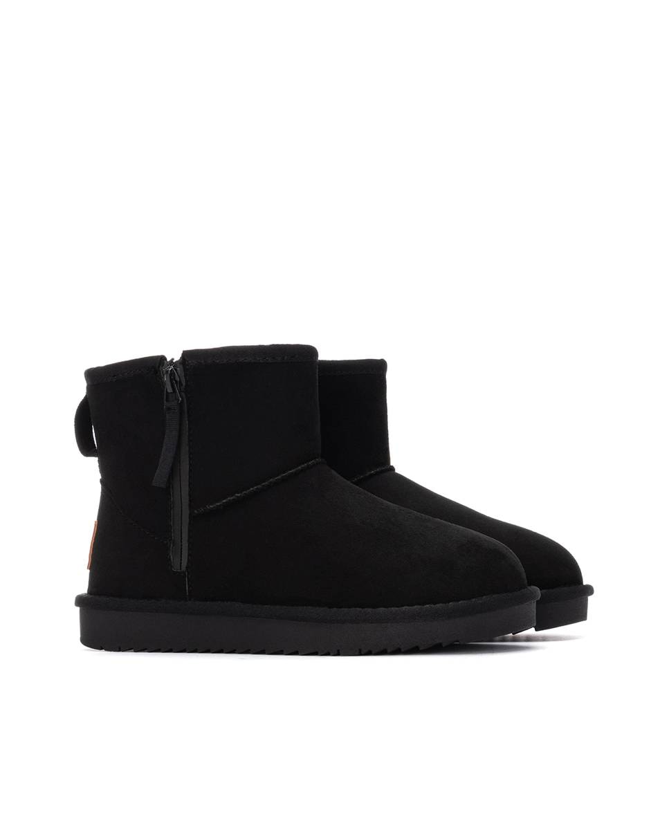 Botines con pelo de mujer australiano - Xti - Negro Negro-4
