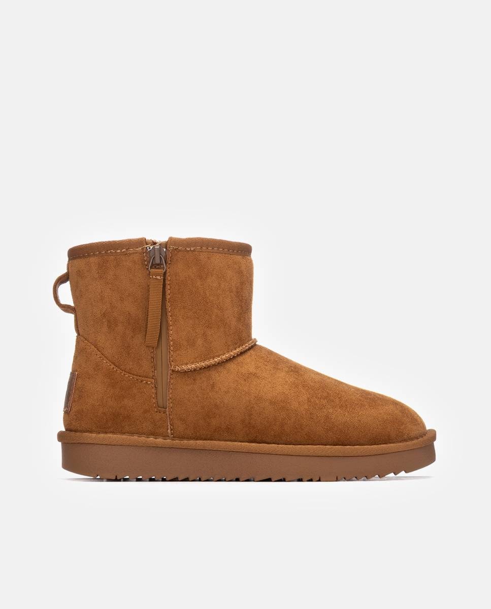 Botines con pelo de mujer australiano - Xti - Camel Camel-1