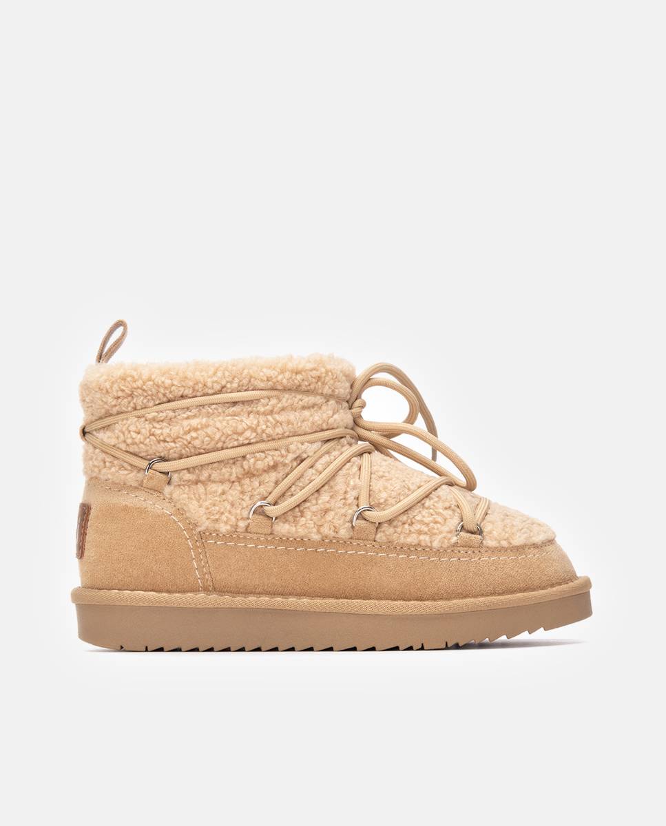 Botines con pelo de mujer australiano - Xti - Beige Beige-1