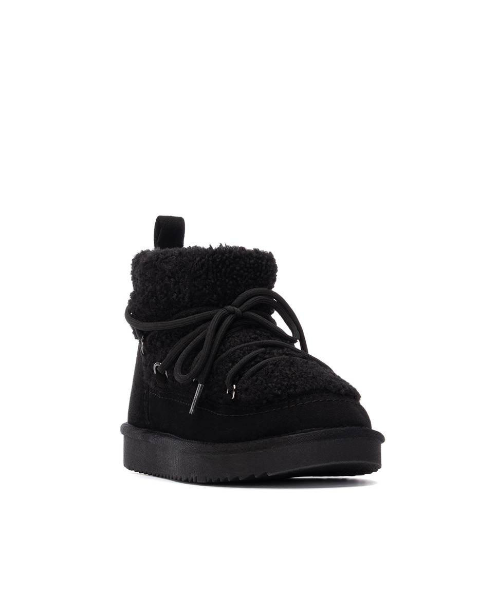 Botines con pelo de mujer australiano - Xti - Negro Negro-3