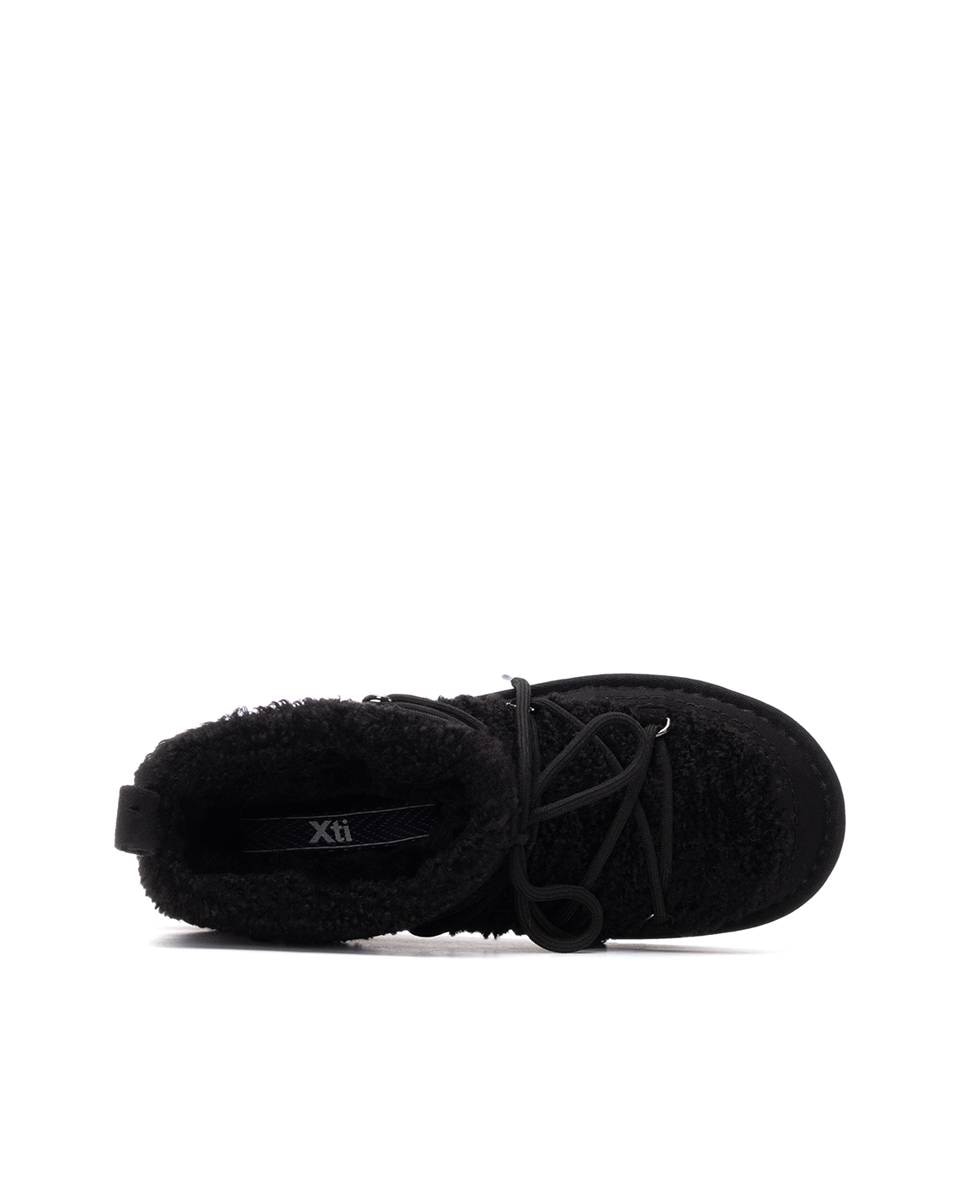 Botines con pelo de mujer australiano - Xti - Negro Negro-7