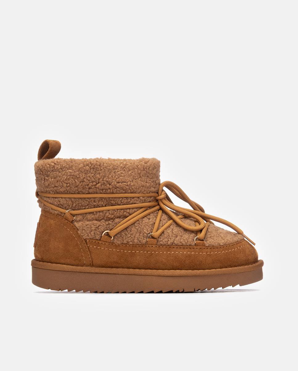 Botines con pelo de mujer australianos - Xti - Camel Camel-1