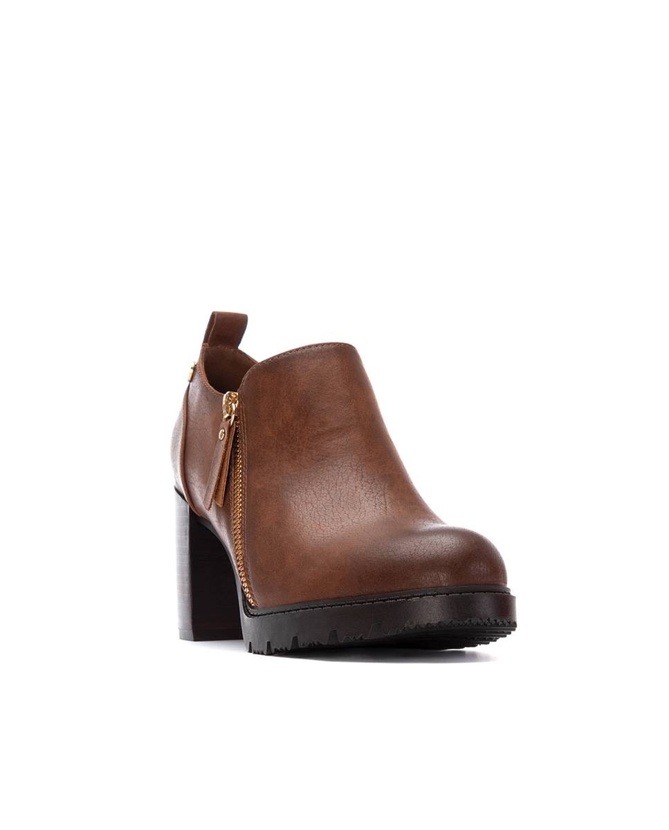 Botines básicos de mujer con cremallera - Xti - Camel Camel-3