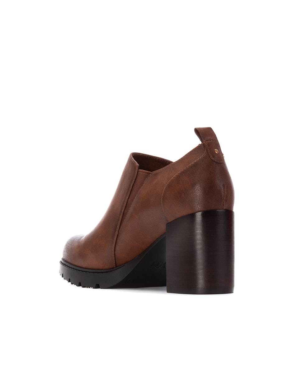 Botines básicos de mujer con cremallera - Xti - Camel Camel-4