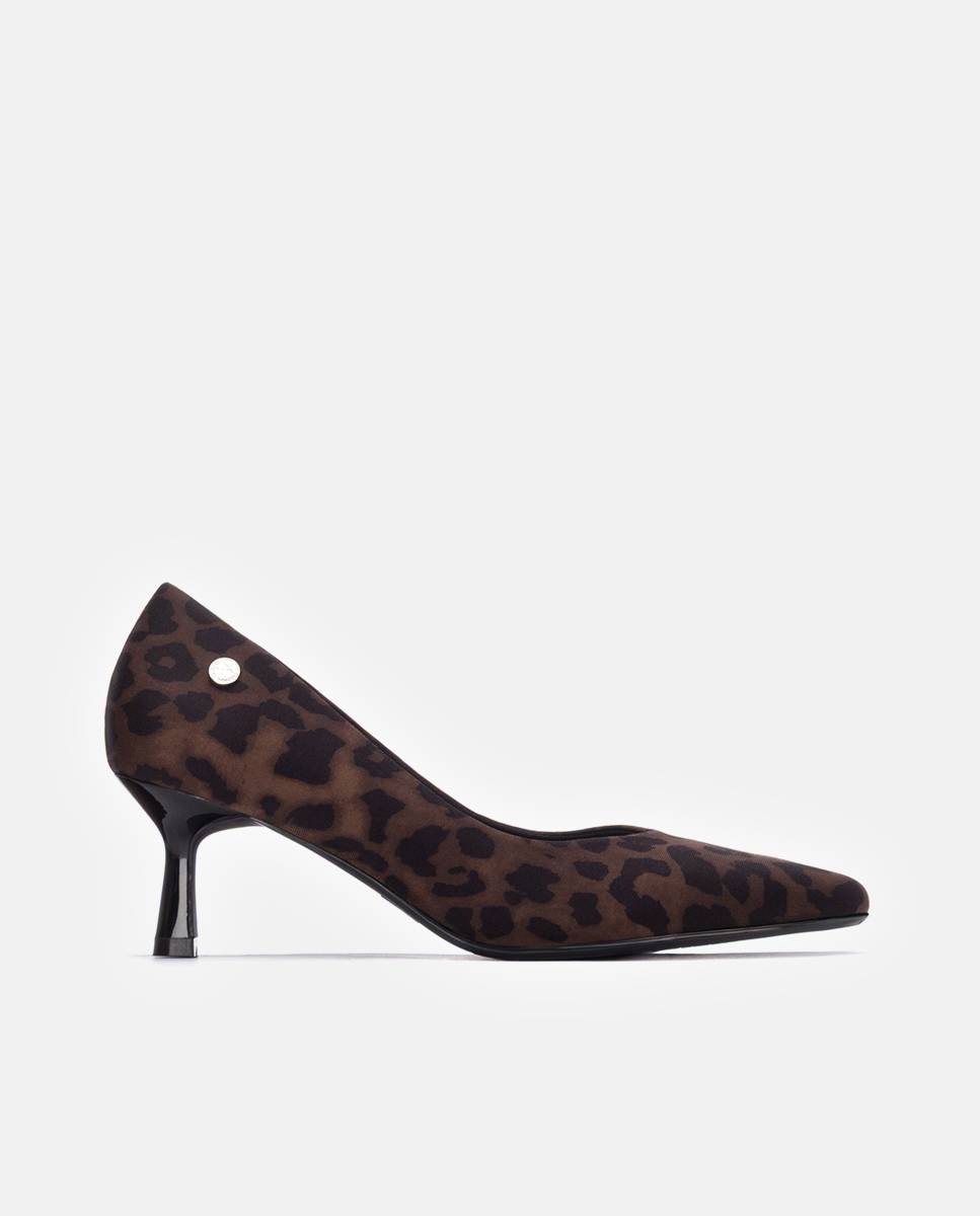 Zapatos de salón de mujer con punta fina y tacón medio - Xti - Marrón oscuro Marrón oscuro-1