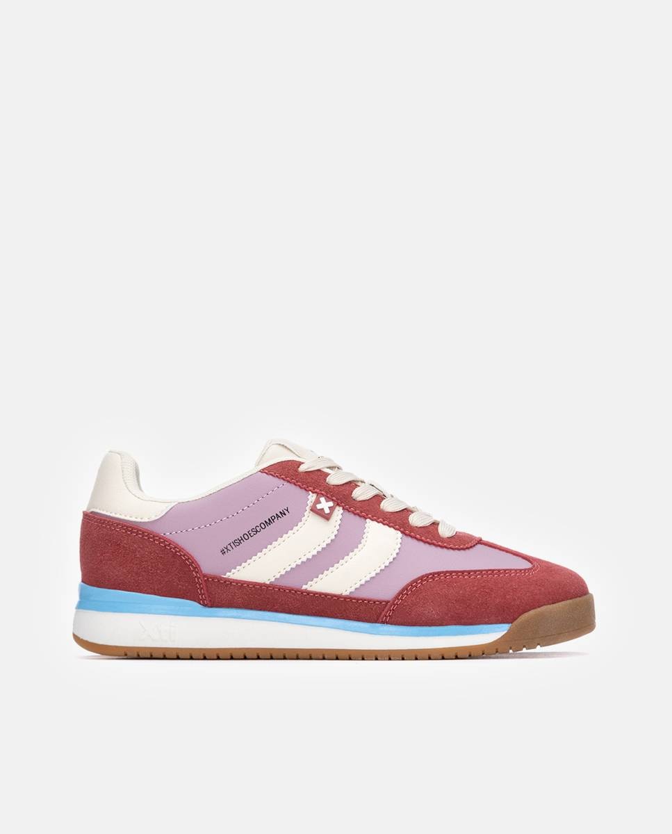 Zapatillas deportivas de mujer con cordones - Xti - Burdeos Burdeos-1