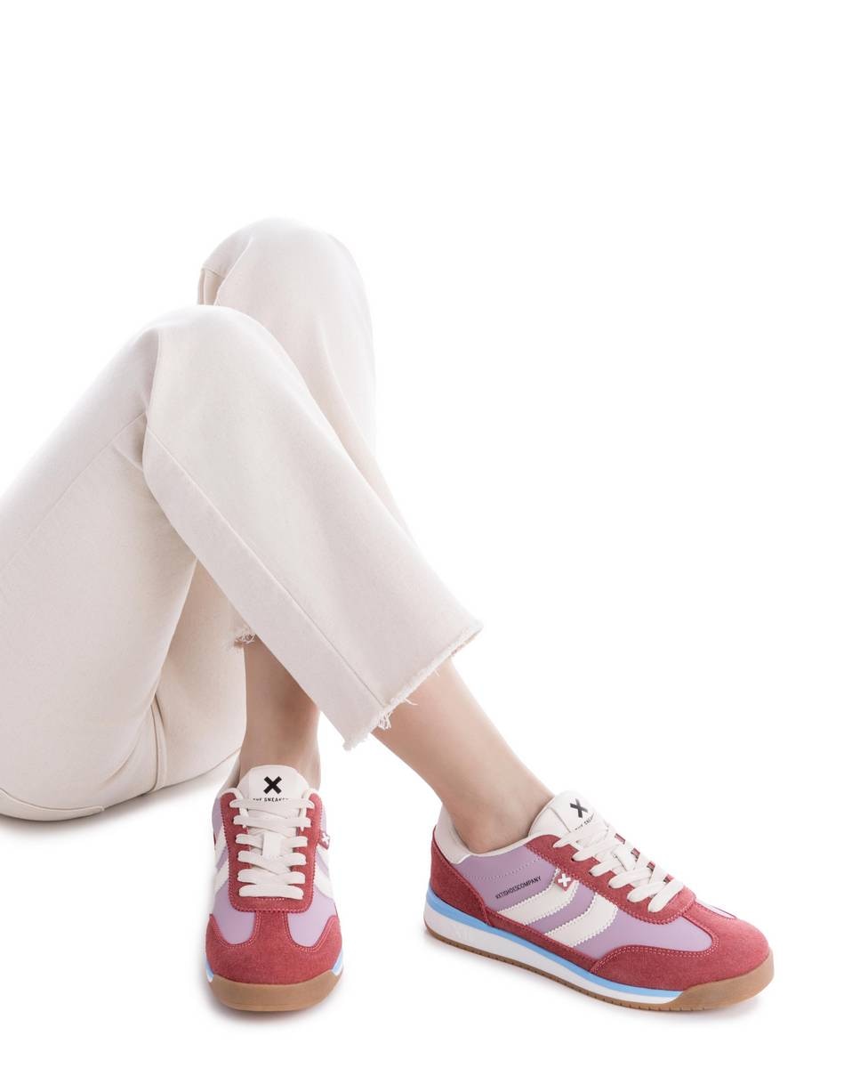 Zapatillas deportivas de mujer con cordones - Xti - Burdeos Burdeos-2