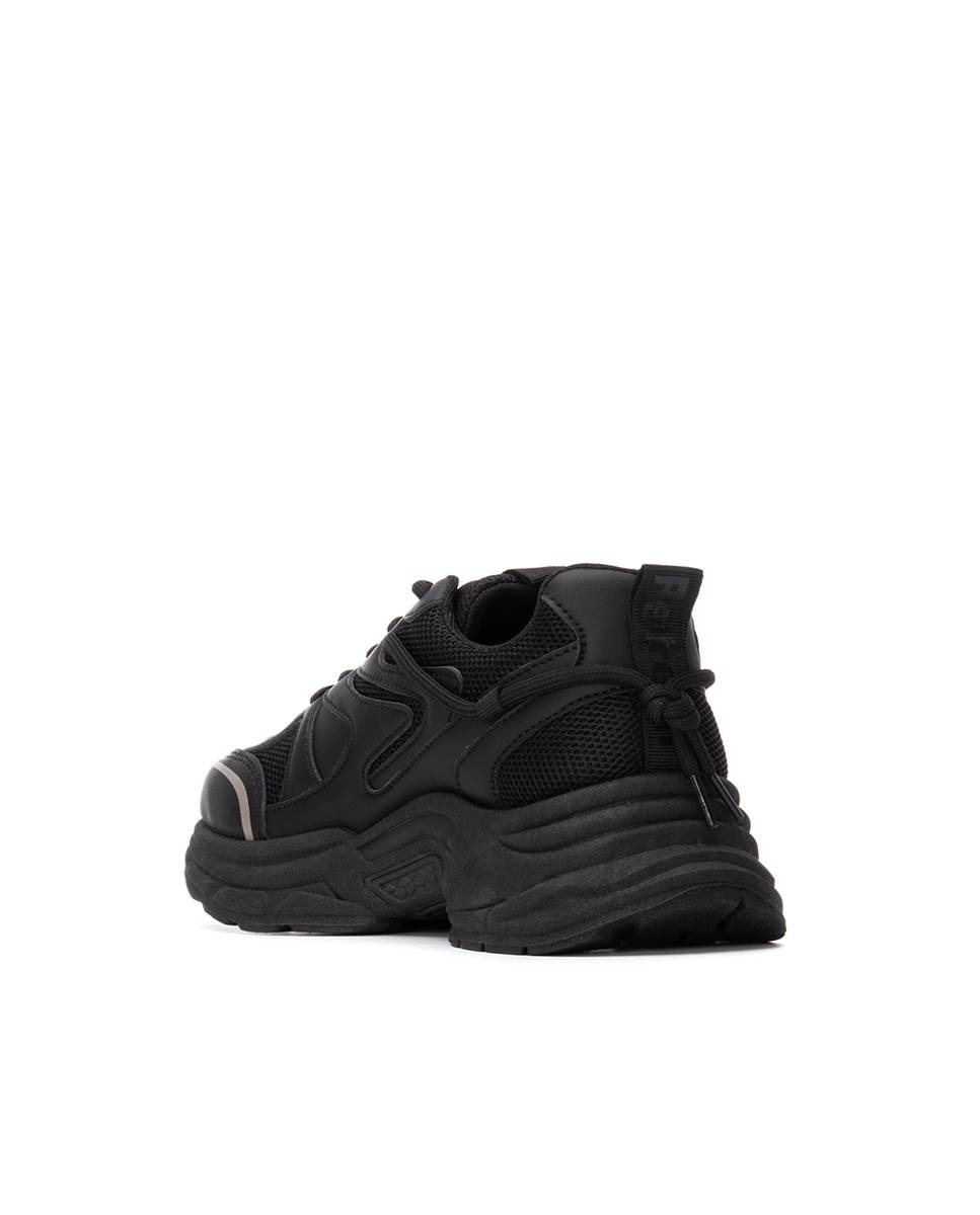 Zapatilla de mujer con cordones - Refresh - Negro Negro-4