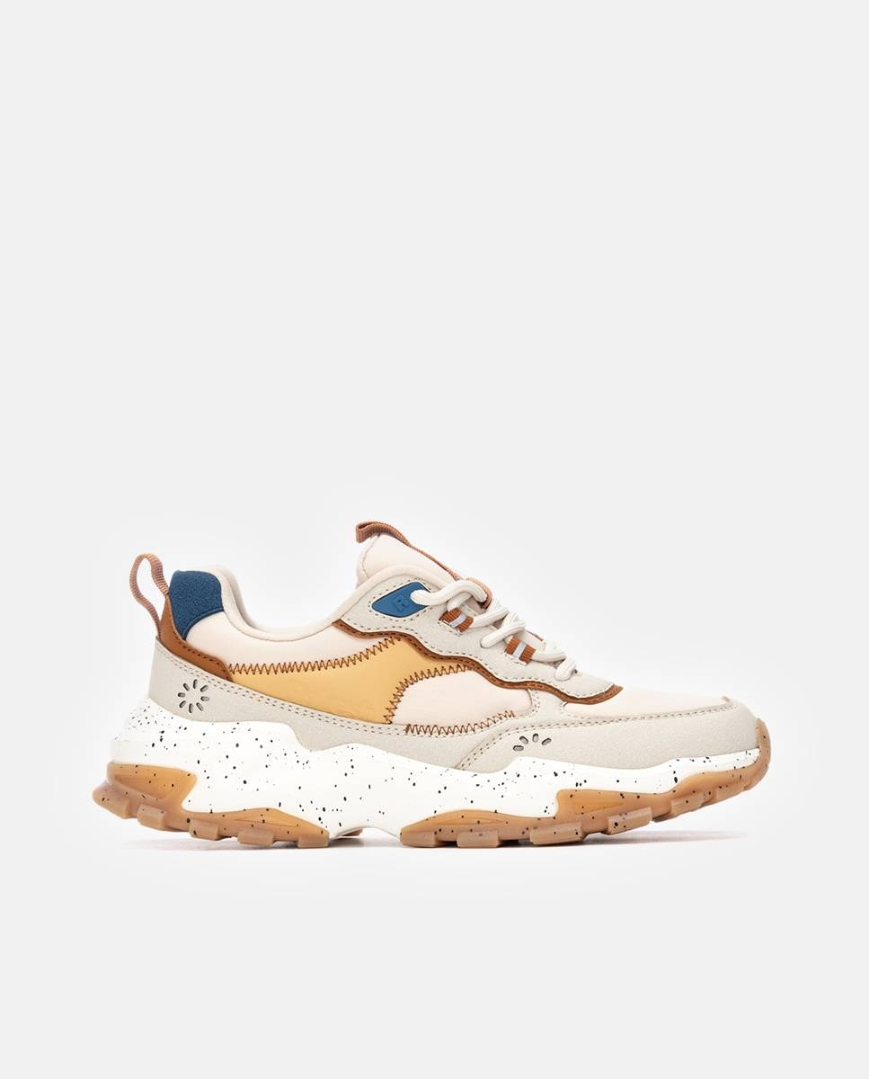Zapatilla de mujer con cordones y plataforma - Refresh - Blanco Blanco-1