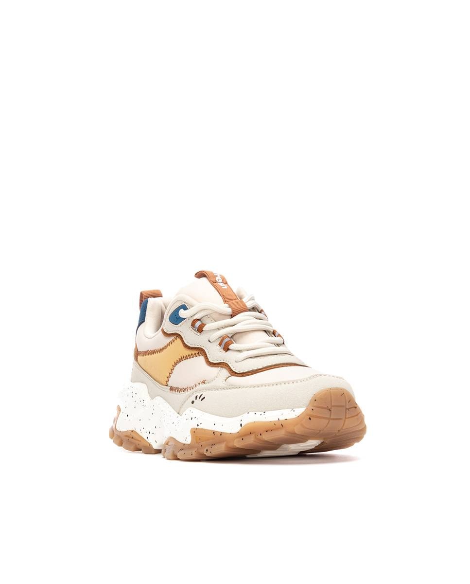 Zapatilla de mujer con cordones y plataforma - Refresh - Blanco Blanco-3
