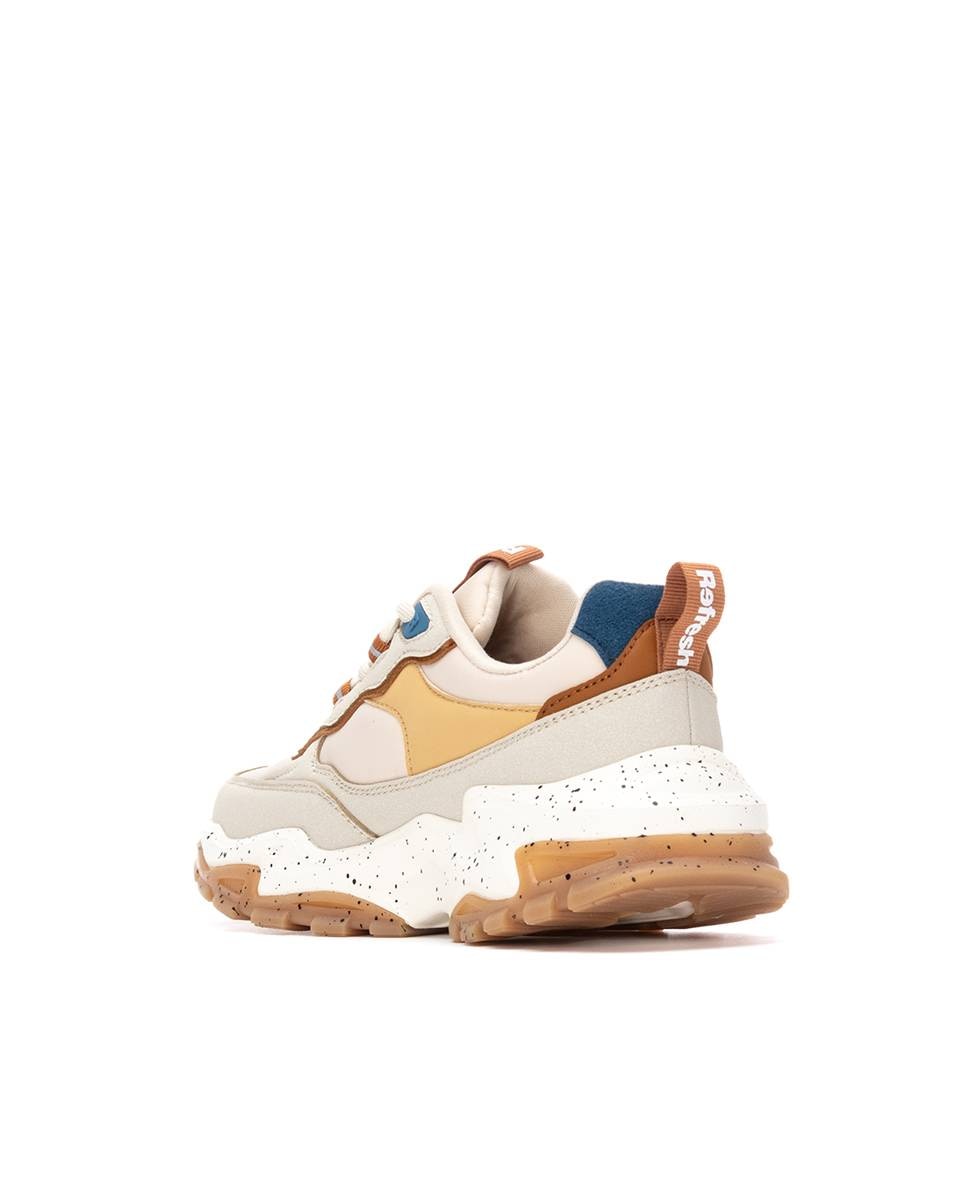 Zapatilla de mujer con cordones y plataforma - Refresh - Blanco Blanco-2