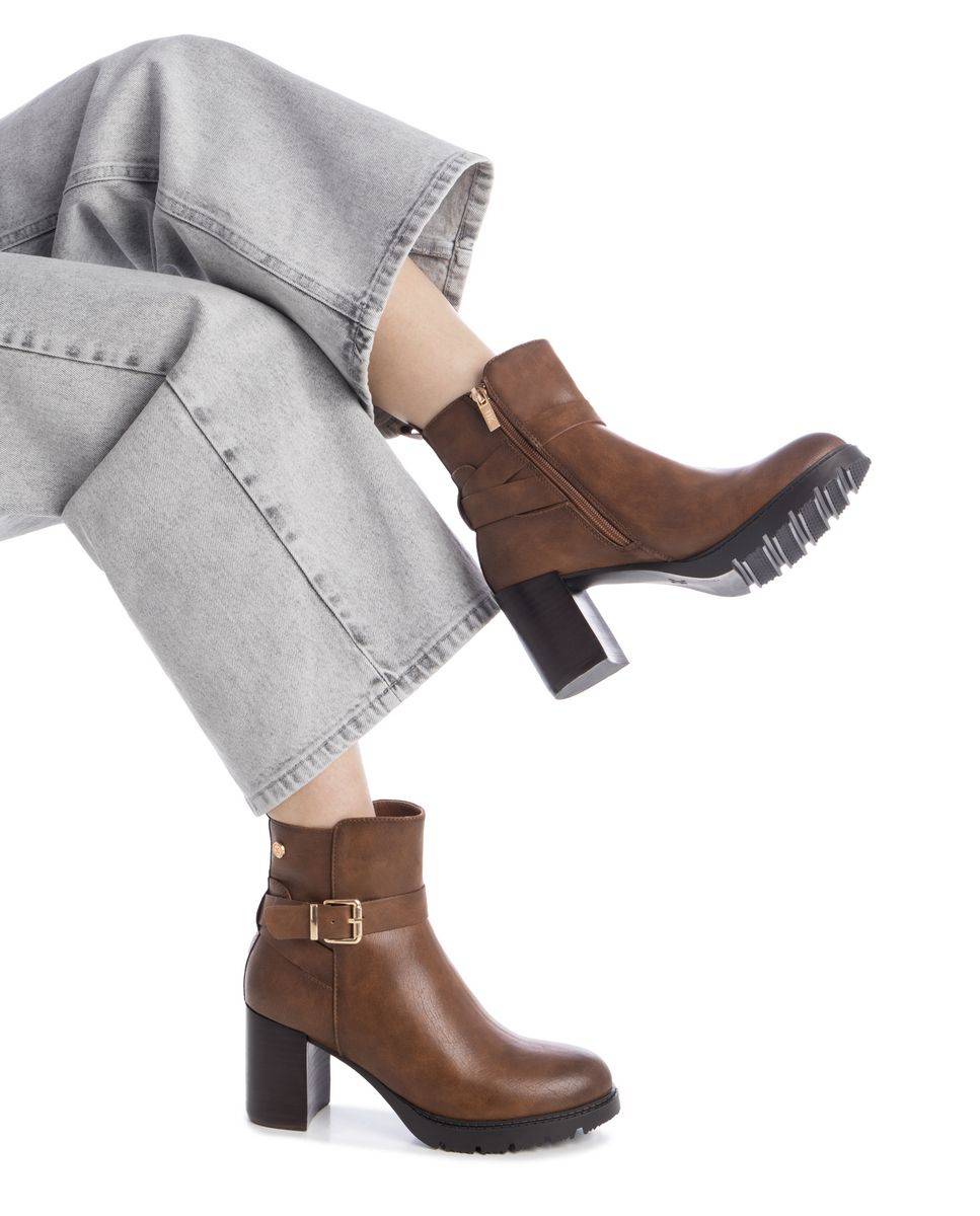 Botines básicos de mujer con cremallera - Xti - Camel Camel-2