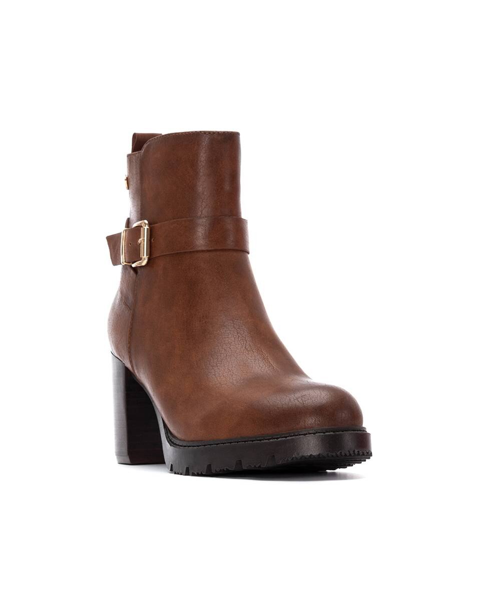 Botines básicos de mujer con cremallera - Xti - Camel Camel-3