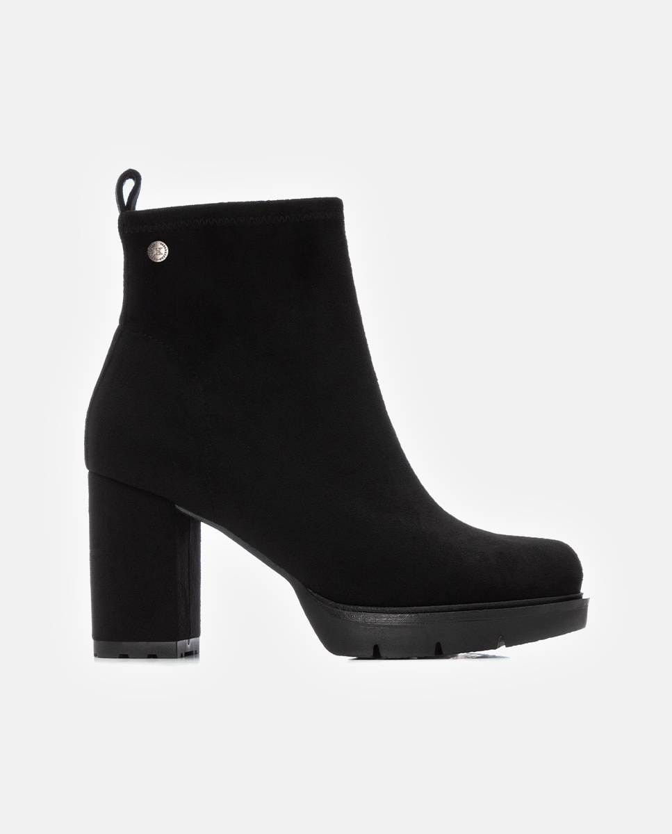 Botines de mujer con tacón - Xti - Negro Negro-1