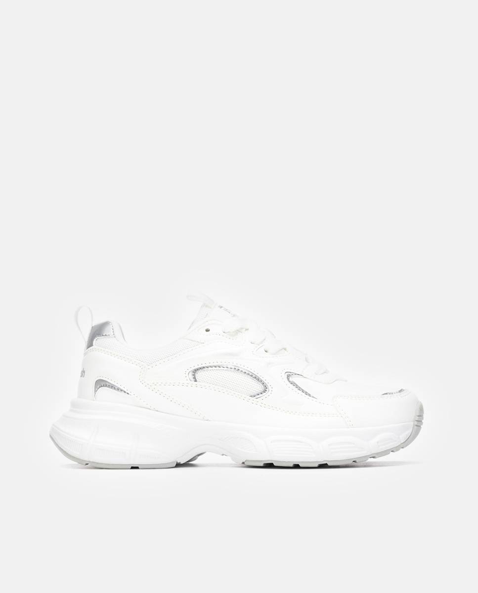 Zapatilla de mujer con cordones - Refresh - Blanco Blanco-1