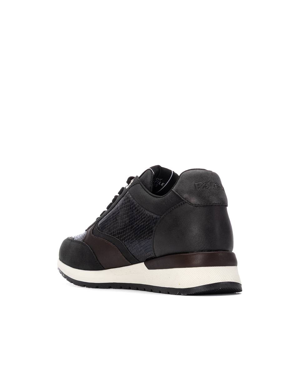 Zapatilla de mujer con cordones - Refresh - Negro Negro-4