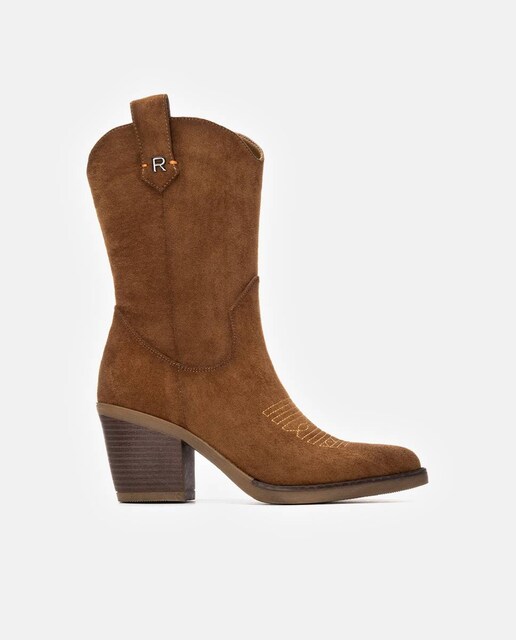 Imagen 0 de Botines de mujer estilo cowboy con cremallera lateral