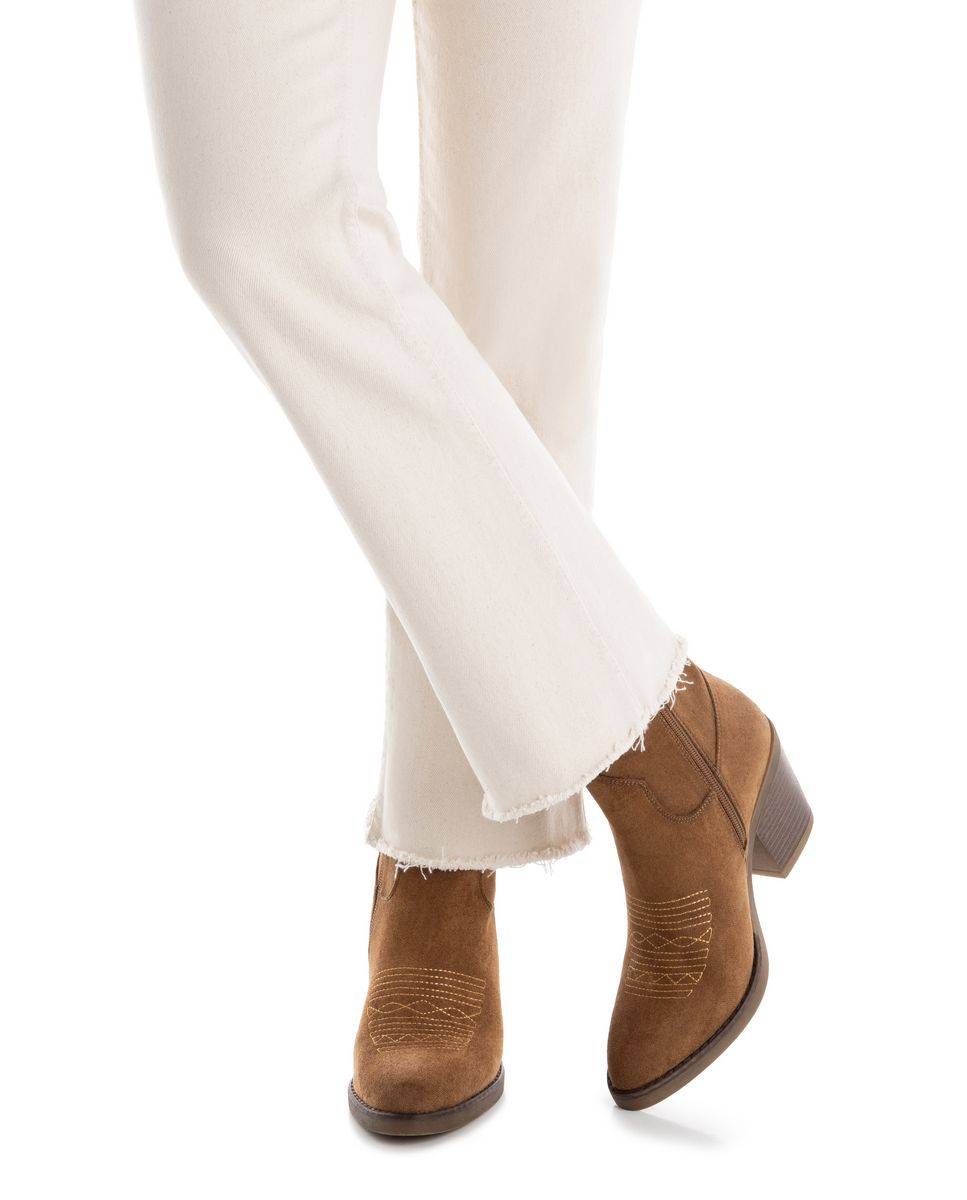 Bota de mujer con cremallera - Refresh - Camel Camel-2