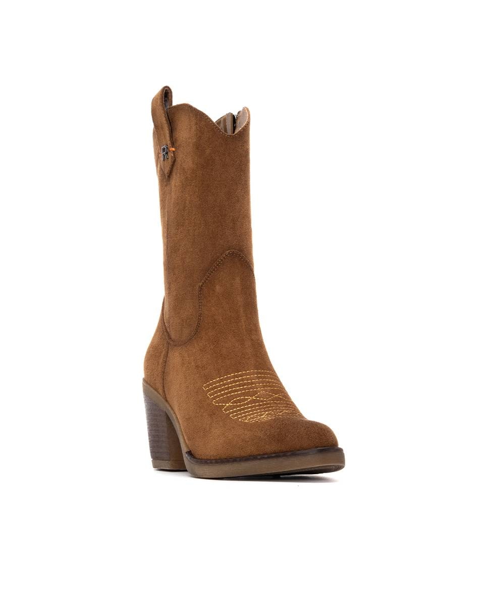Bota de mujer con cremallera - Refresh - Camel Camel-3