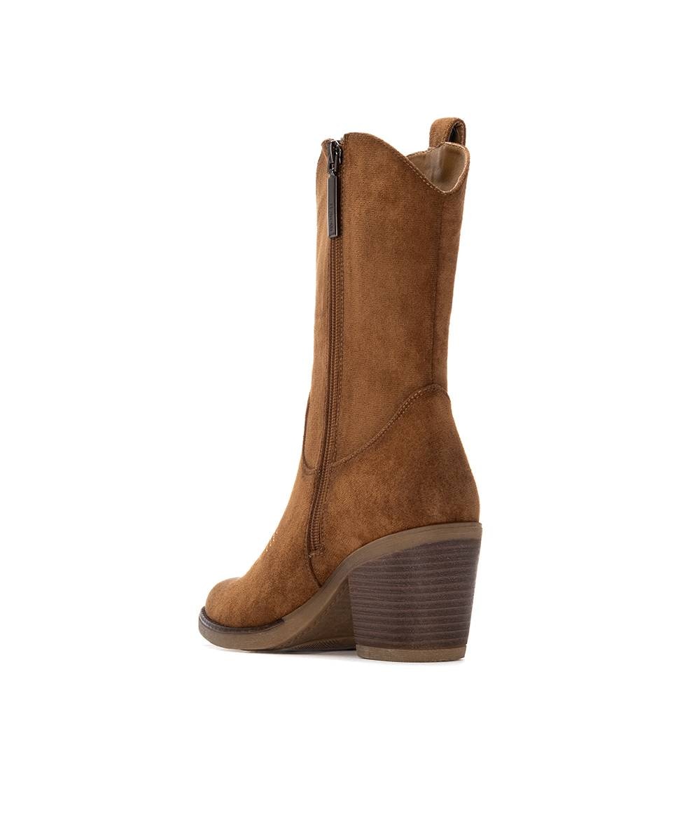 Bota de mujer con cremallera - Refresh - Camel Camel-4
