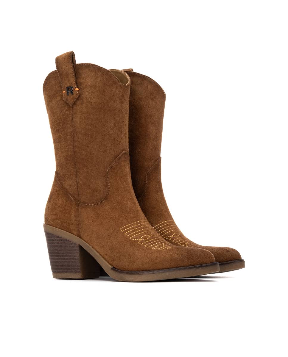 Bota de mujer con cremallera - Refresh - Camel Camel-5