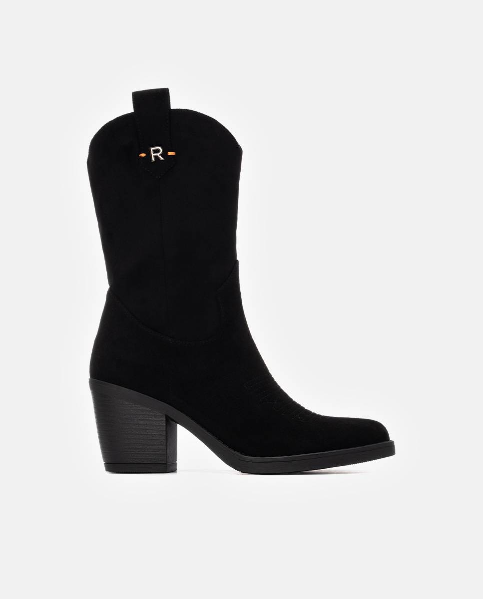 Bota de mujer con cremallera - Refresh - Negro Negro-1