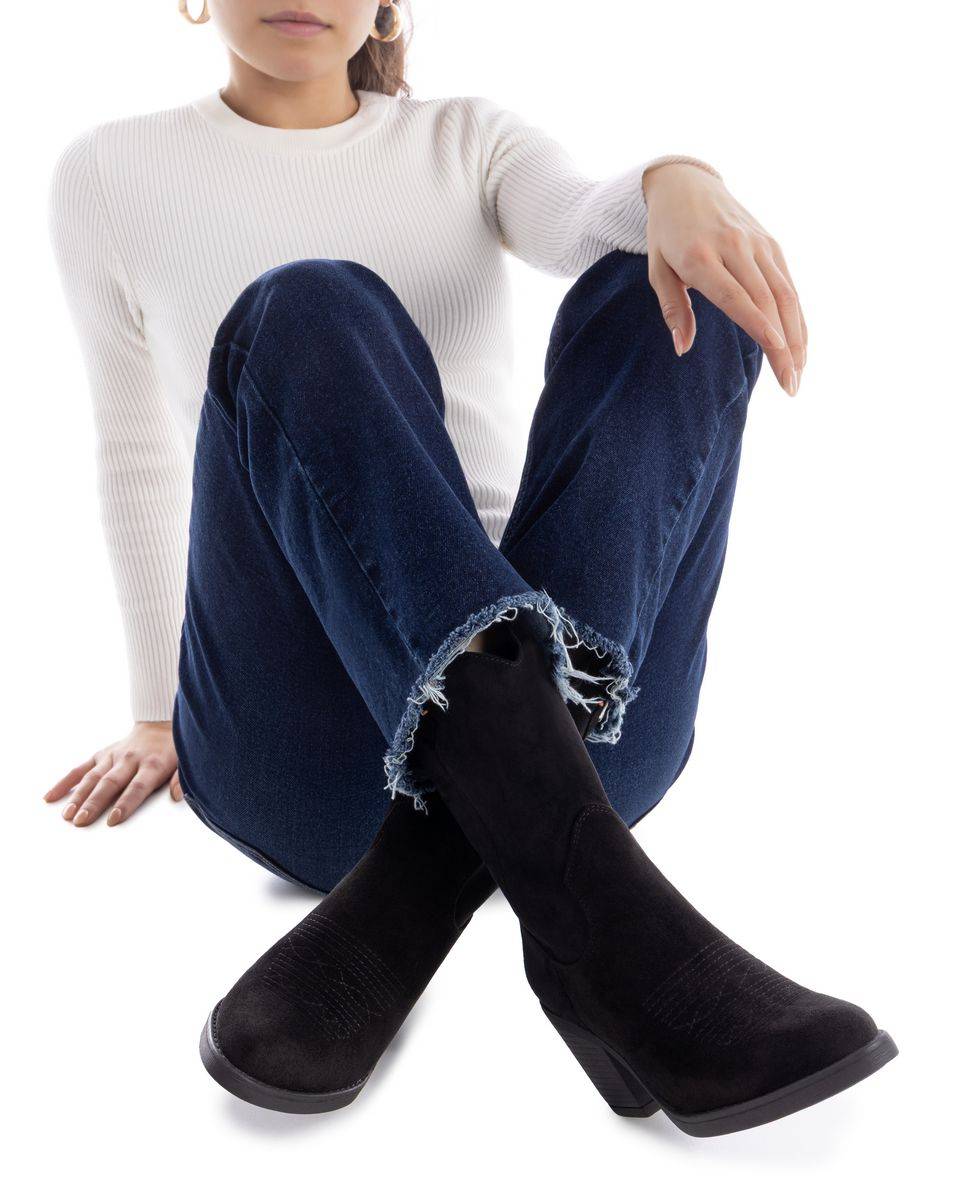 Bota de mujer con cremallera - Refresh - Negro Negro-2