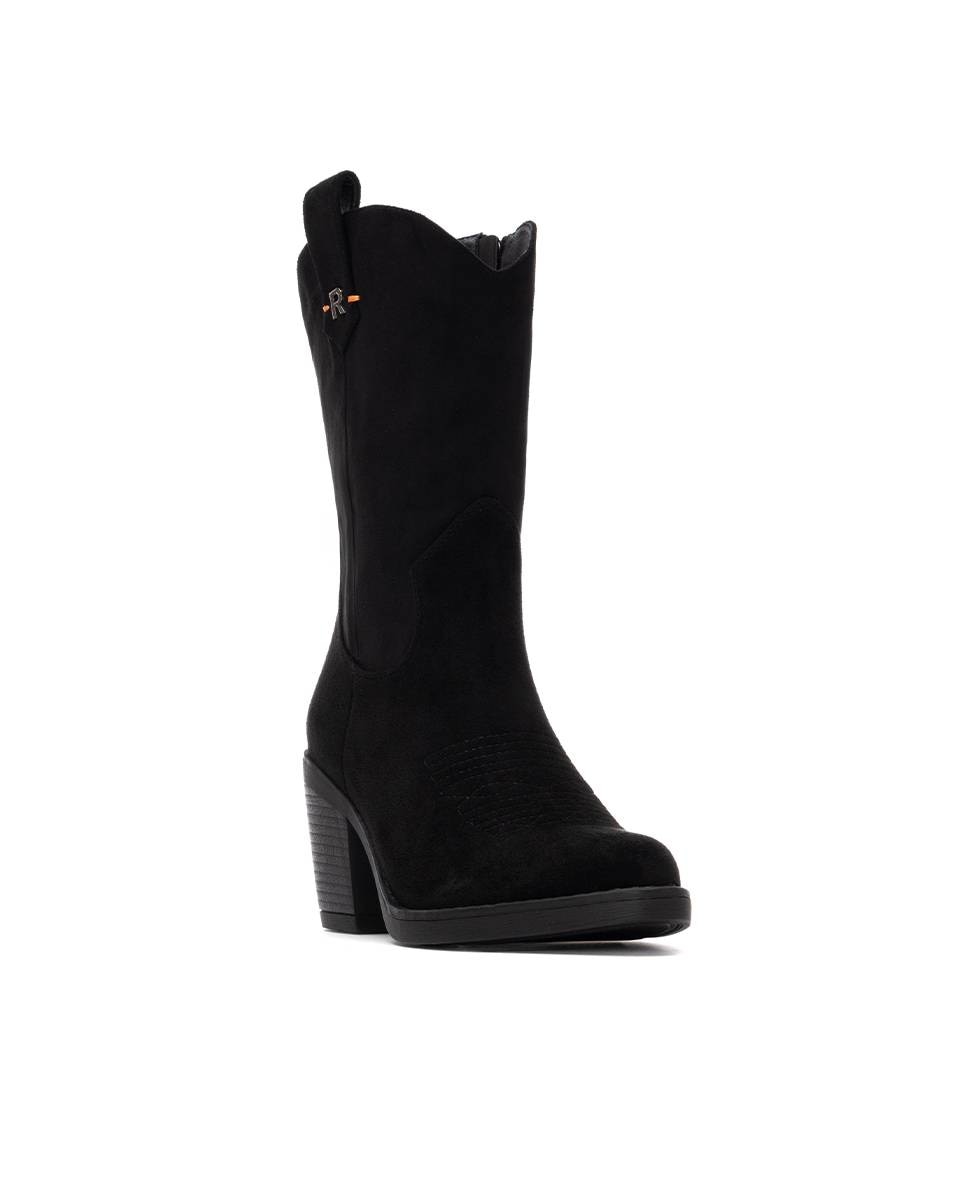 Bota de mujer con cremallera - Refresh - Negro Negro-3