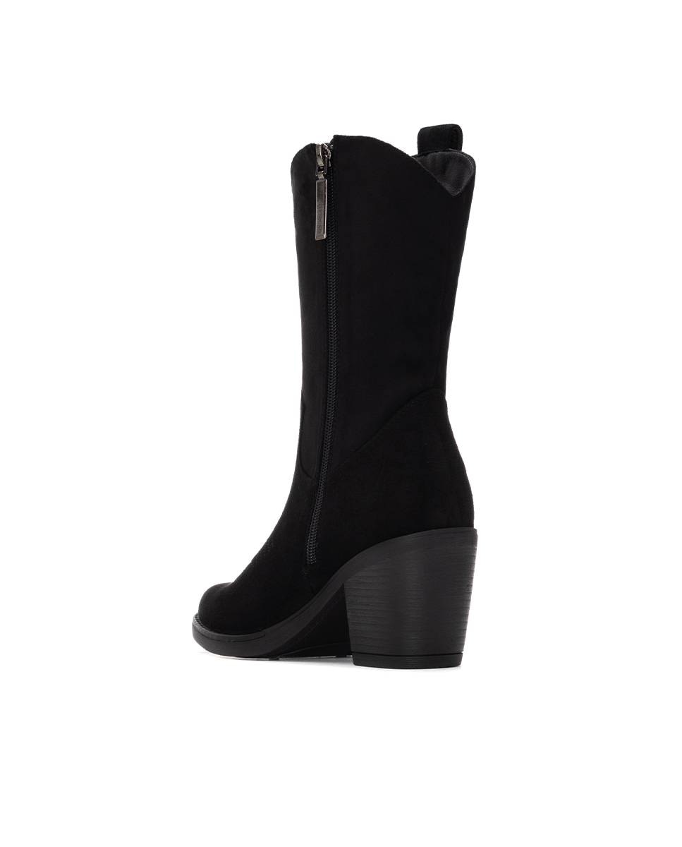 Bota de mujer con cremallera - Refresh - Negro Negro-4