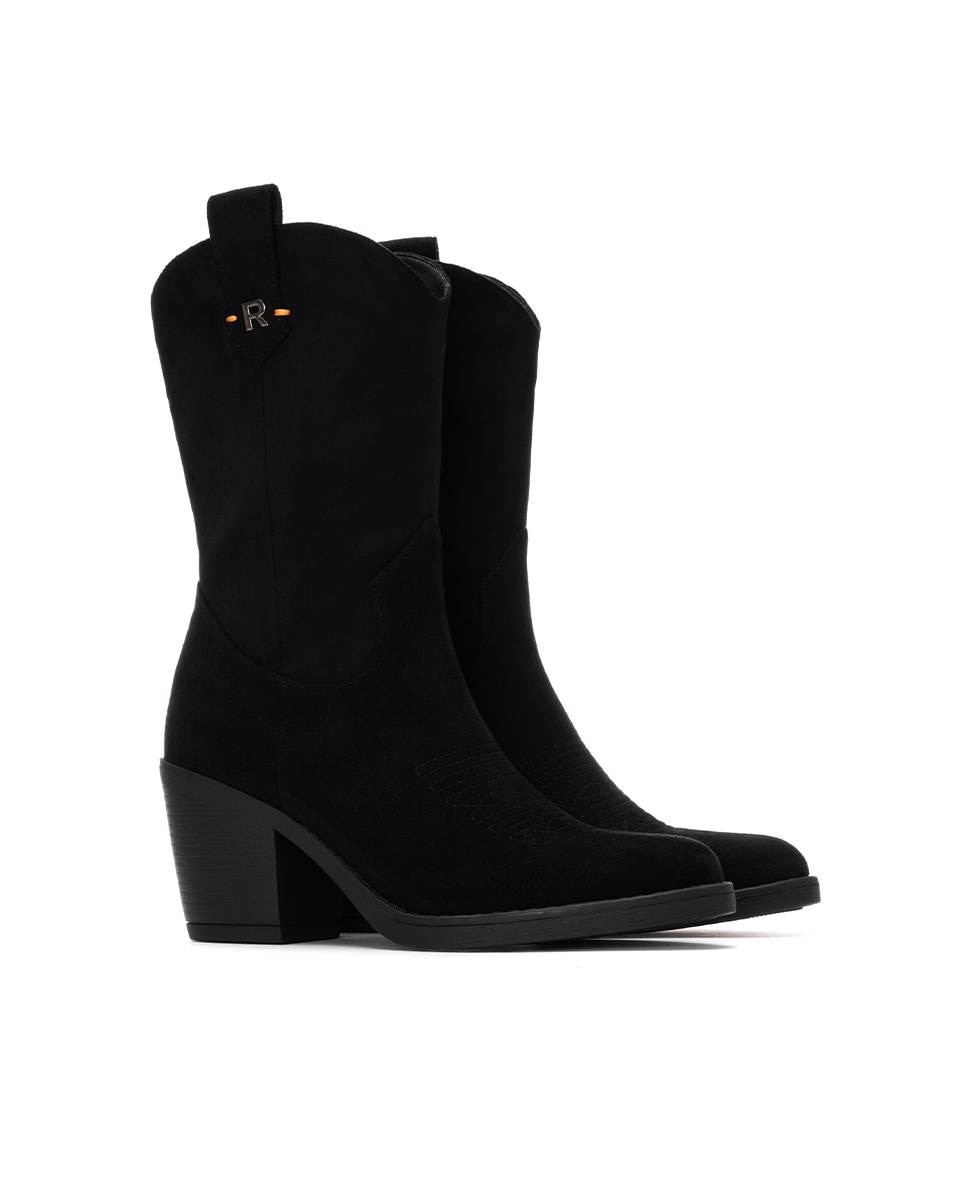 Bota de mujer con cremallera - Refresh - Negro Negro-5